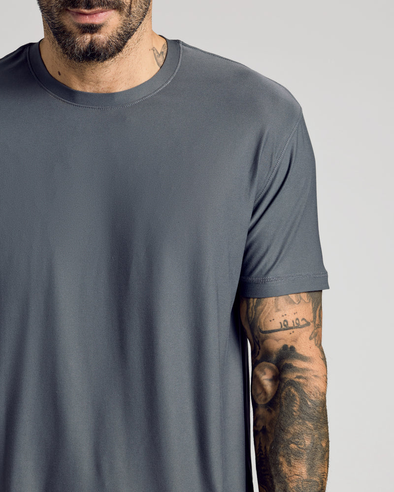 Carbon Active Crew Neck Tee – Lightweight Athletic Performance Shirt