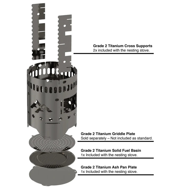 FF Titanium Nesting Stove – Ultralight Camping & Backpacking Stove