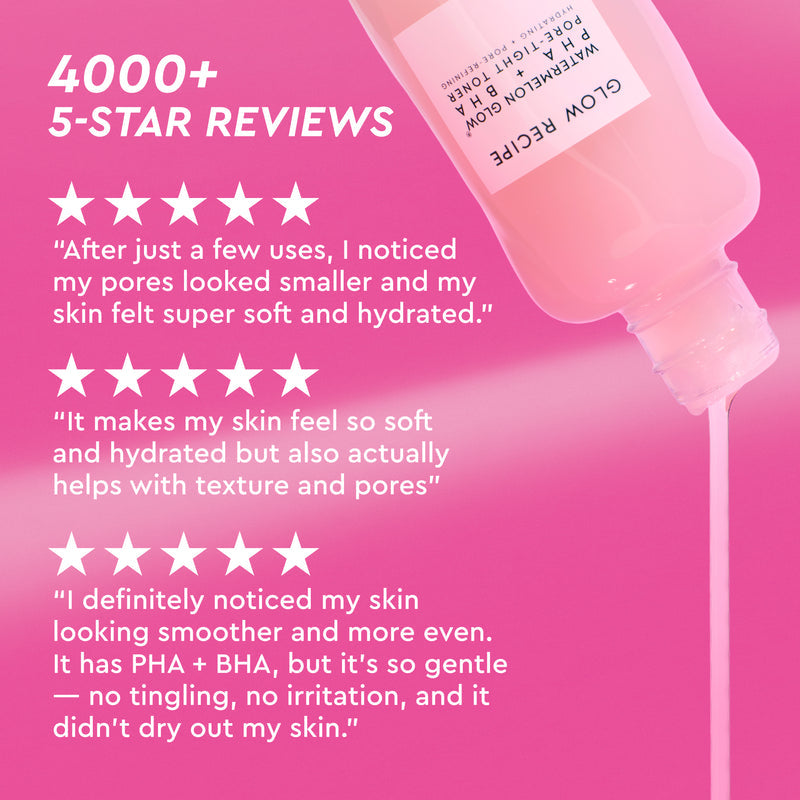 Watermelon Glow PHA+BHA Pore-Tight Toner – Exfoliating Hydrating Glow