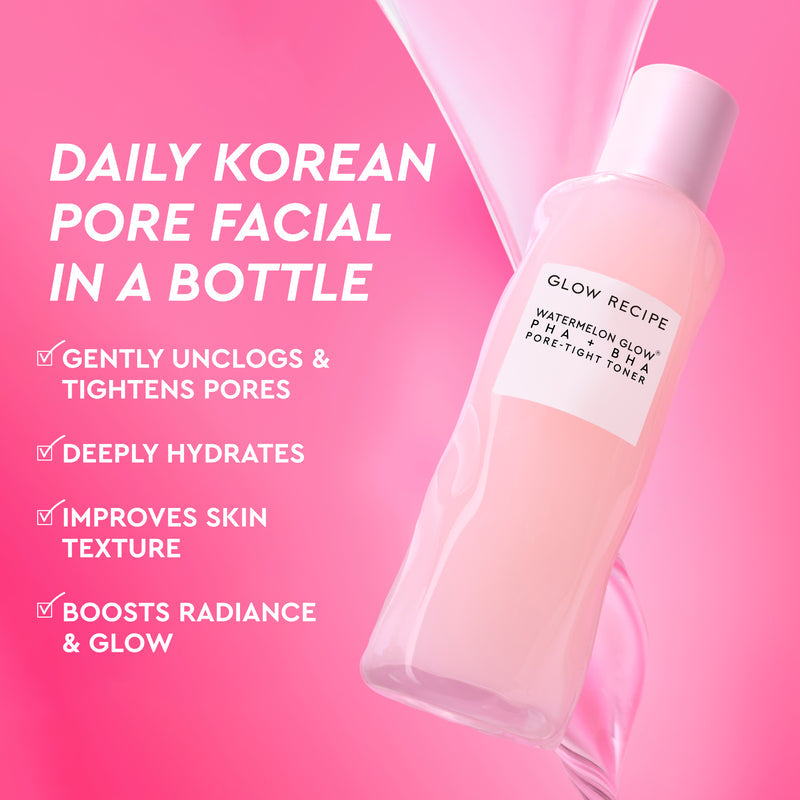 Watermelon Glow PHA+BHA Pore-Tight Toner – Exfoliating Hydrating Glow