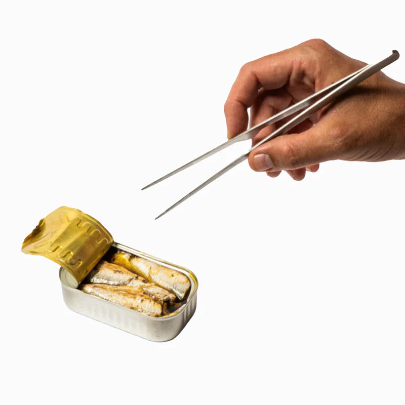 Tinned Fish Tongs Stainless Steel Serving Tongs for Canned Seafood