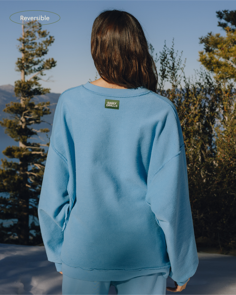 Unisex Oversized Crew Malibu Relaxed Fit Soft Sweatshirt