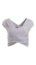 Grey Stripe Baby Wrap – Soft Breathable Infant Carrier Sling