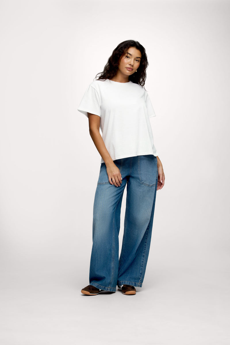 Vintage Cotton Everyday T-Shirt White Classic Soft Casual Comfort Tee