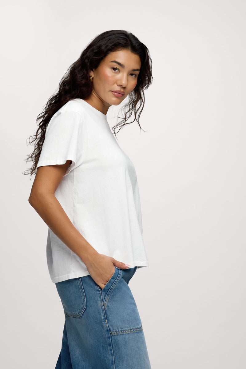 Vintage Cotton Everyday T-Shirt White Classic Soft Casual Comfort Tee