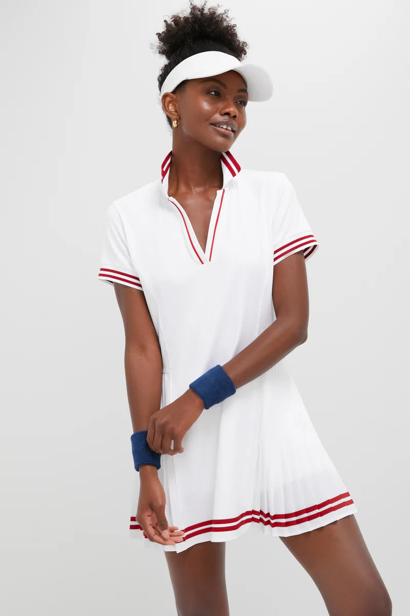 White Performance Jersey Beatrice Tennis Dress – Women's Court Dress