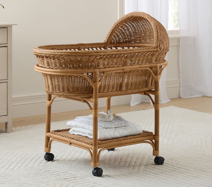 Baby Bassinet / Cradle / Wicker Chair Rental | Safe Newborn Sleep Solution