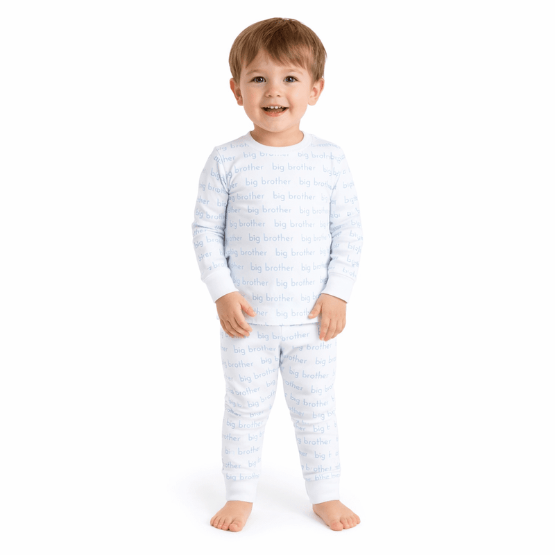 Big Brother Print Long Pajamas – Kids Comfortable Sleepwear Set