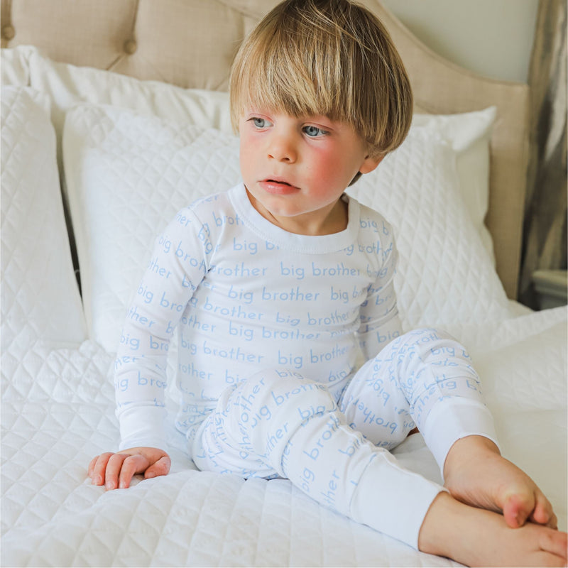 Big Brother Print Long Pajamas – Kids Comfortable Sleepwear Set