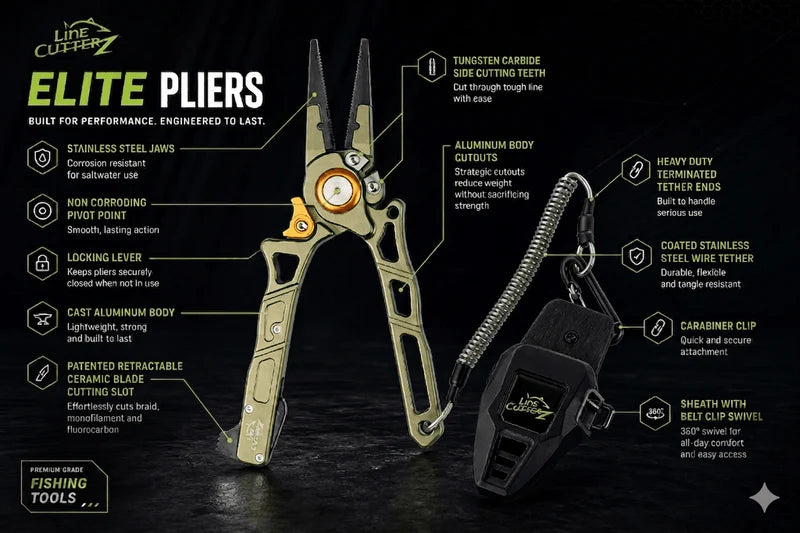 Line Cutterz Elite Pliers – Premium Fishing Line Cutting Tool