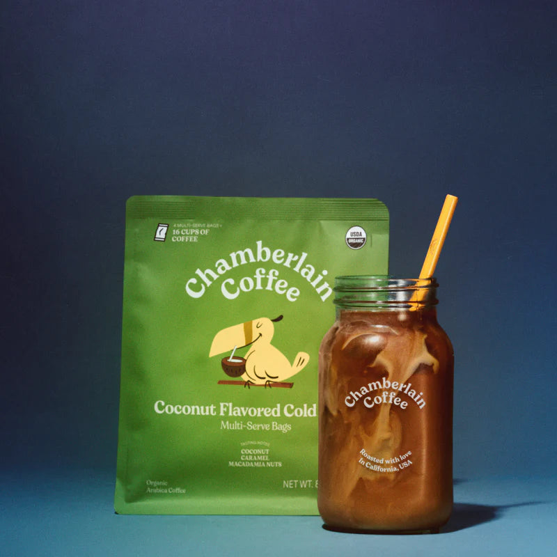 Coconut XL Cold Brew Coffee Bags Smooth Tropical Flavor Easy Brew Pack