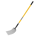 57in Heavy Duty Garden Fork 5 Tine Digging Pitchfork with Fiberglass Handle
