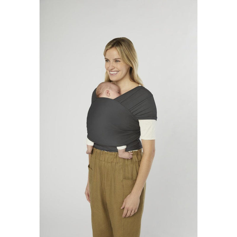 Ergobaby Aura Knit Baby Wrap – Soft Black Lightweight Carrier