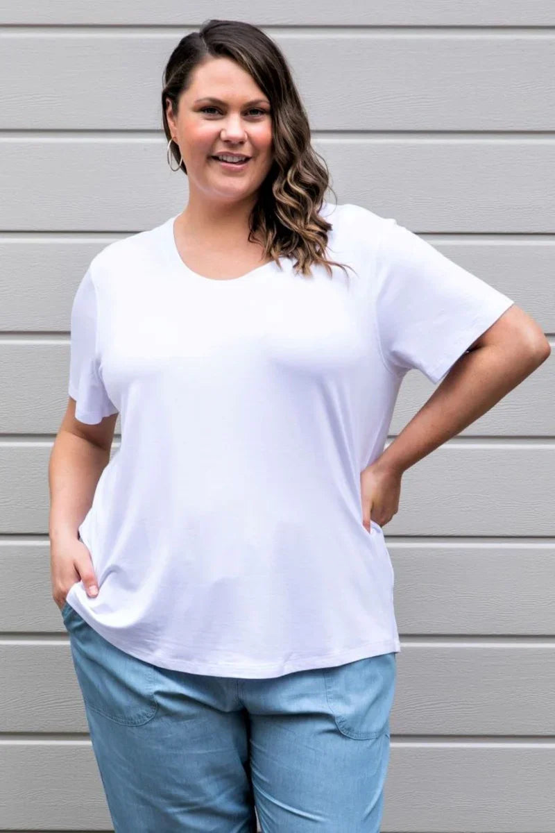 Everyday Tee White Classic Soft Cotton Casual Crew Neck T-Shirt