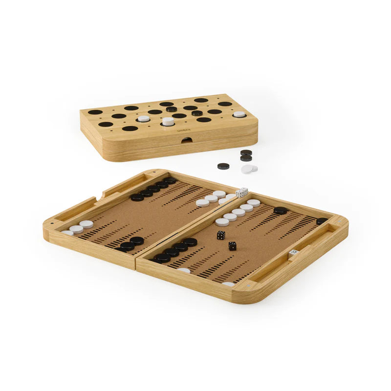 Blitz Backgammon Classic Strategy Board Game Travel-Friendly Game Set