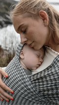 Stormy Houndstooth Wrap – Soft & Breathable Baby Carrier Wrap