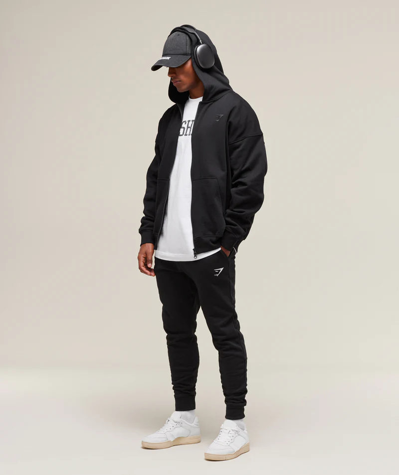 Gymshark Crest Joggers Black – Men’s Athletic Training Sweatpants