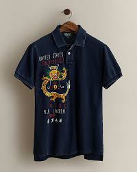 Vintage Polo Ralph Lauren Indigo Dragon Embroidered Shirt New
