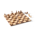 Umbra Wobble Chess Set Modern Wooden Strategy Board Game with Storage