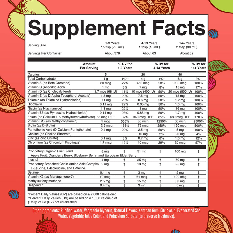 Liquid Morning Multivitamin Essentials+ Daily Wellness Energy Support