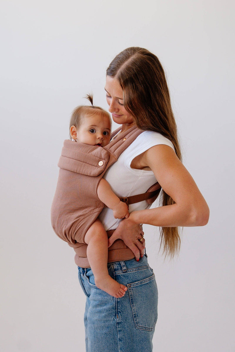 MABĒ Monarch Baby Carrier – Mocha Ergonomic Infant Sling