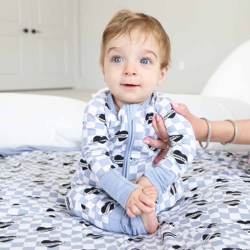 Mama’s Boy Convertible Zip Romper – Soft Baby One-Piece Outfit
