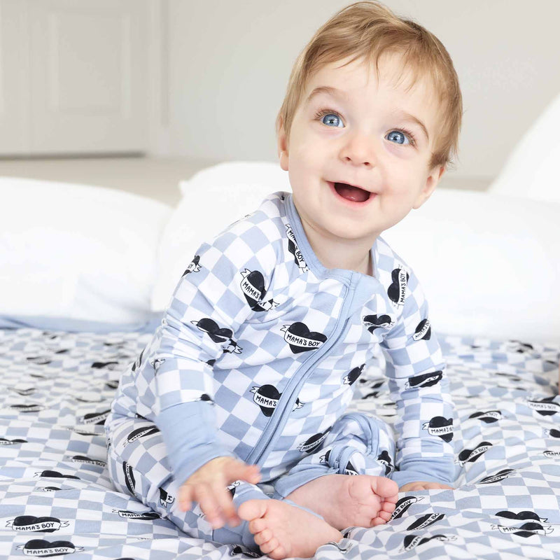 Mama’s Boy Convertible Zip Romper – Soft Baby One-Piece Outfit