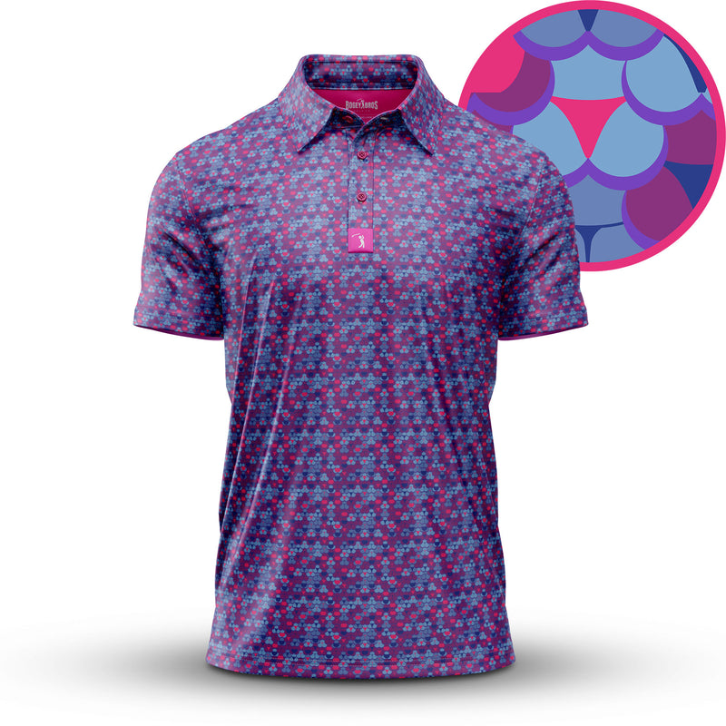 Whale Tail Polo Shirt Classic Fit Breathable Cotton Casual Smart Top