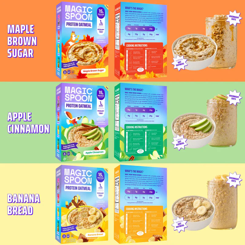 Oatmeal Variety Pack 6 Boxes Assorted Instant Oatmeal Case Breakfast Set