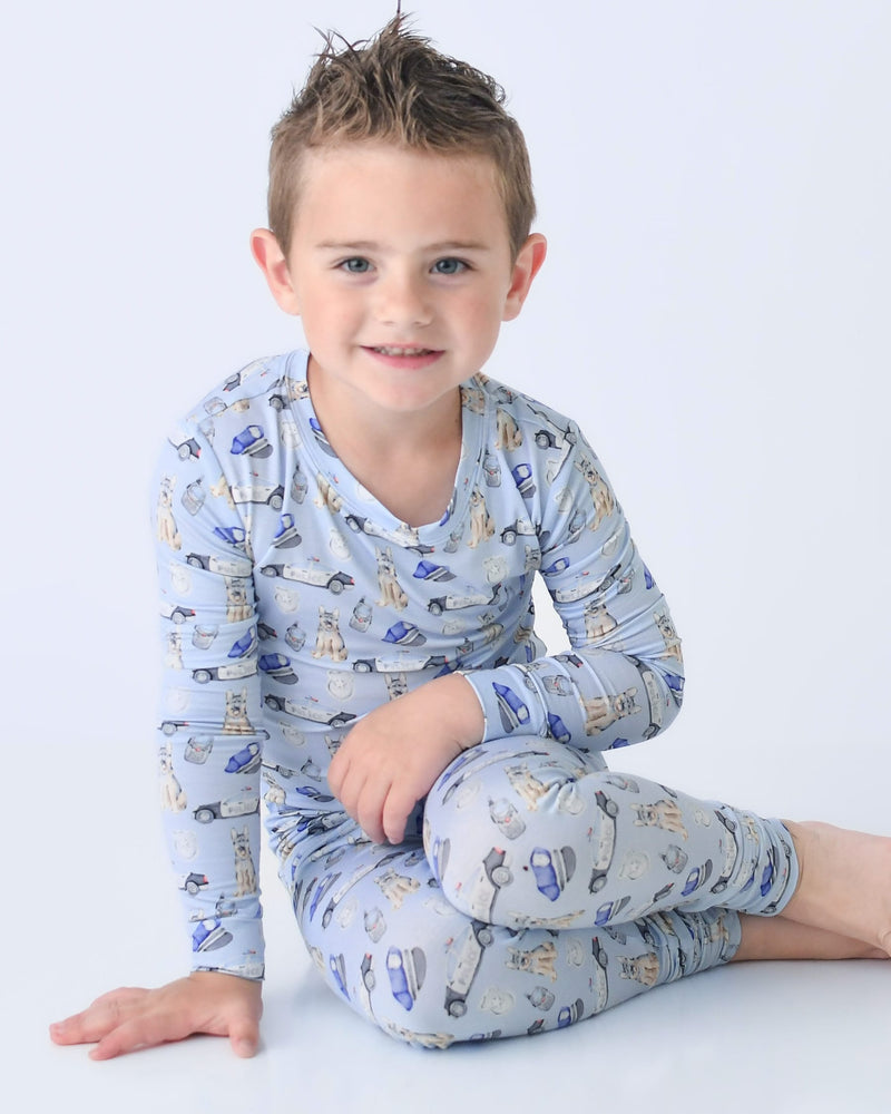 Police Pajama Set – Comfortable Sleepwear Lounge Set for Kids