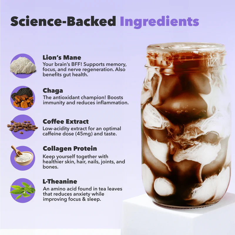30 Servings Coffee+ Functional Coffee Blend Energy Focus Support Drink