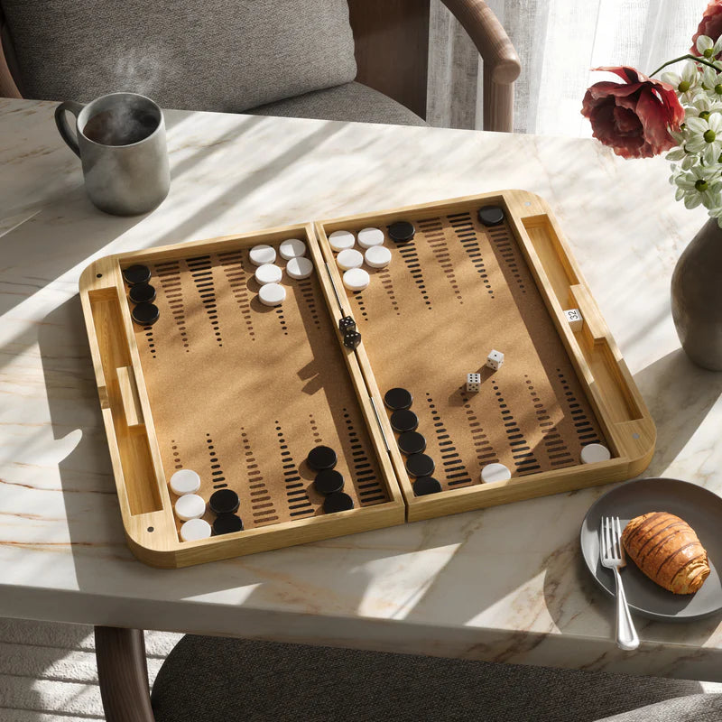 Blitz Backgammon Classic Strategy Board Game Travel-Friendly Game Set