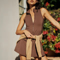 Merrit Dress Espresso – Elegant Women’s Casual Midi Dress