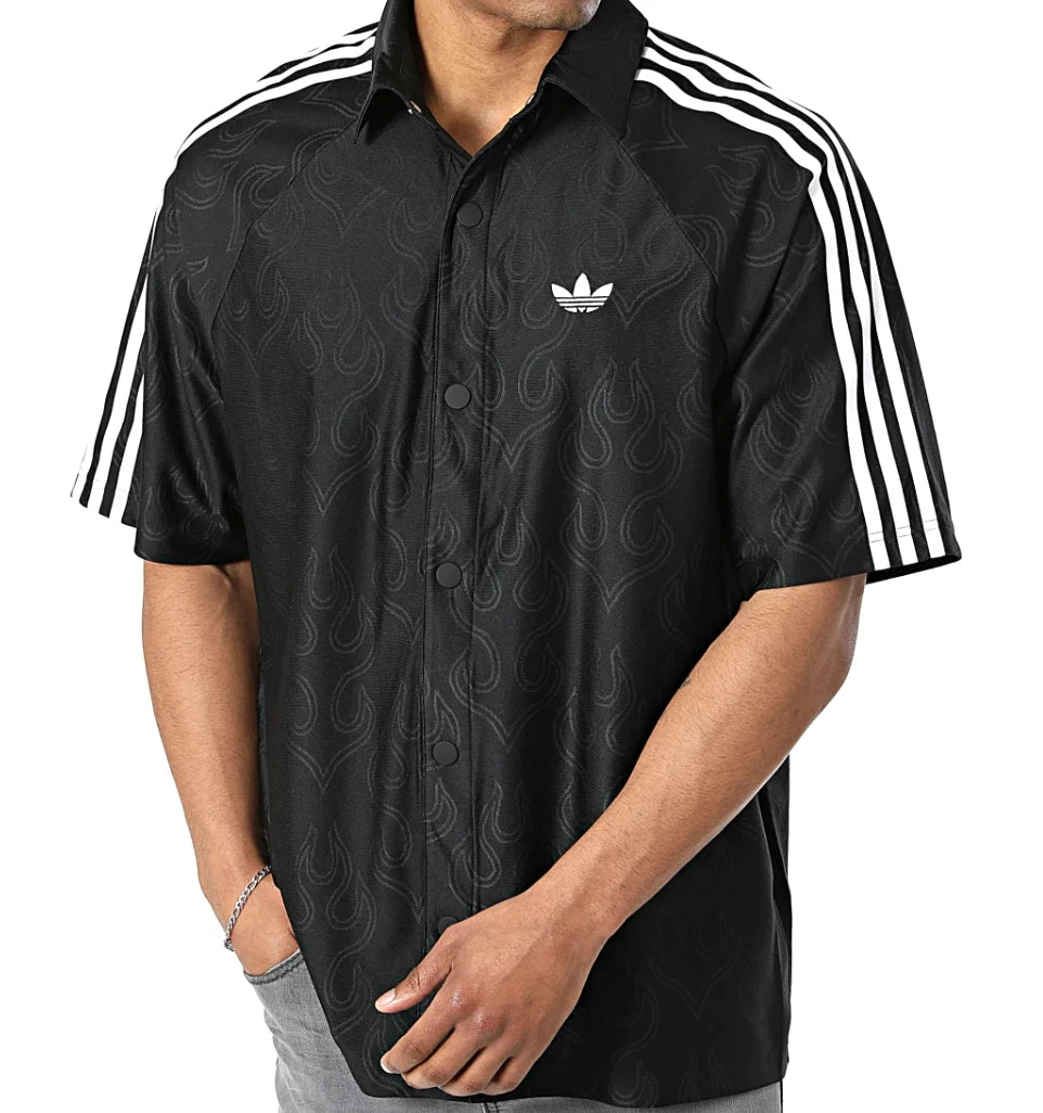 Adidas Originals Trefoil Flame Jacquard Shirt Men's Large KA9356 New
