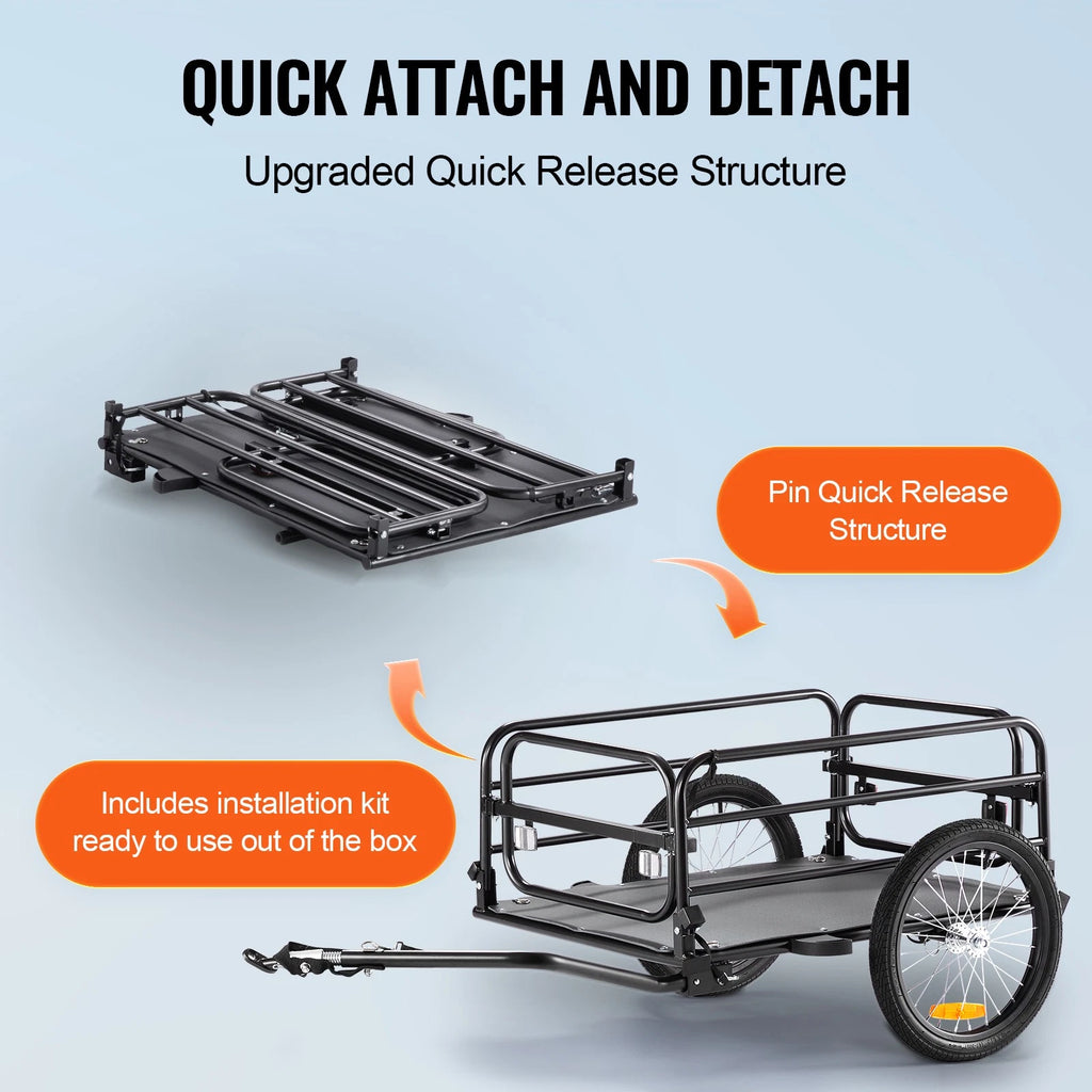 VEVOR Bike Cargo Trailer 160LB Bicycle Wagon Cart with Universal Hitch