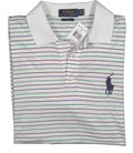 Polo Ralph Lauren Pima Cotton Slim Fit Polo Shirt Red Green White New