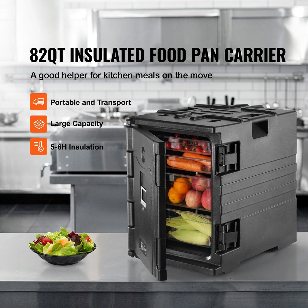 82QT Insulated Food Pan Carrier Hot Box for Catering Restaurant Transport