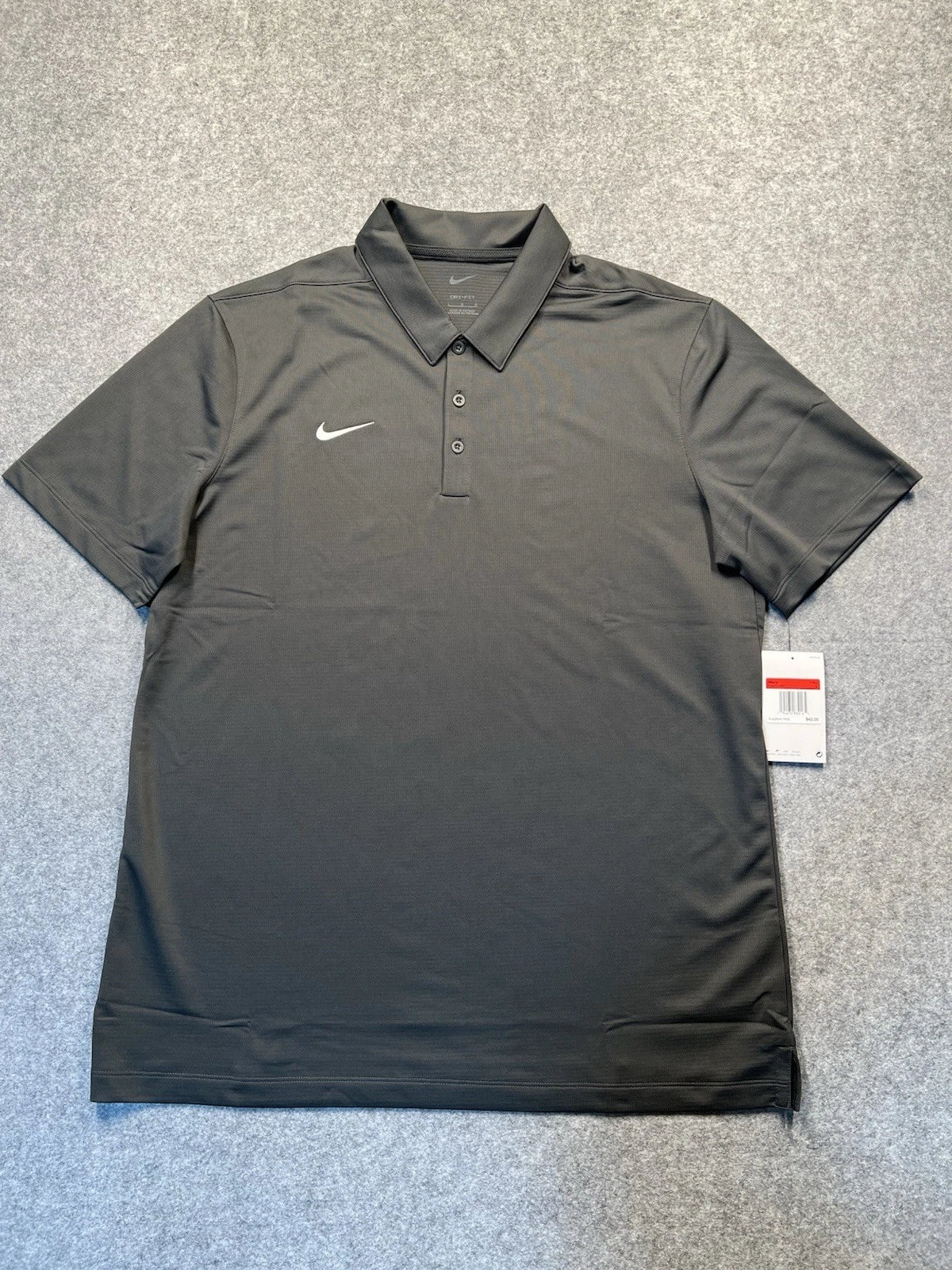 Nike Dri-FIT Polo Shirt Men's Large Charcoal Gray New With Tags