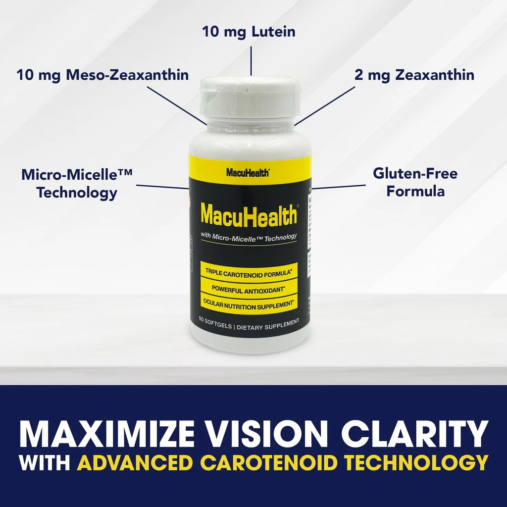 MacuHealth 90ct – Natural Eye Health Daily Supplement Capsules