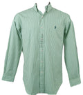 Polo Ralph Lauren Classic Fit Button Down Shirt White Green Stripe New