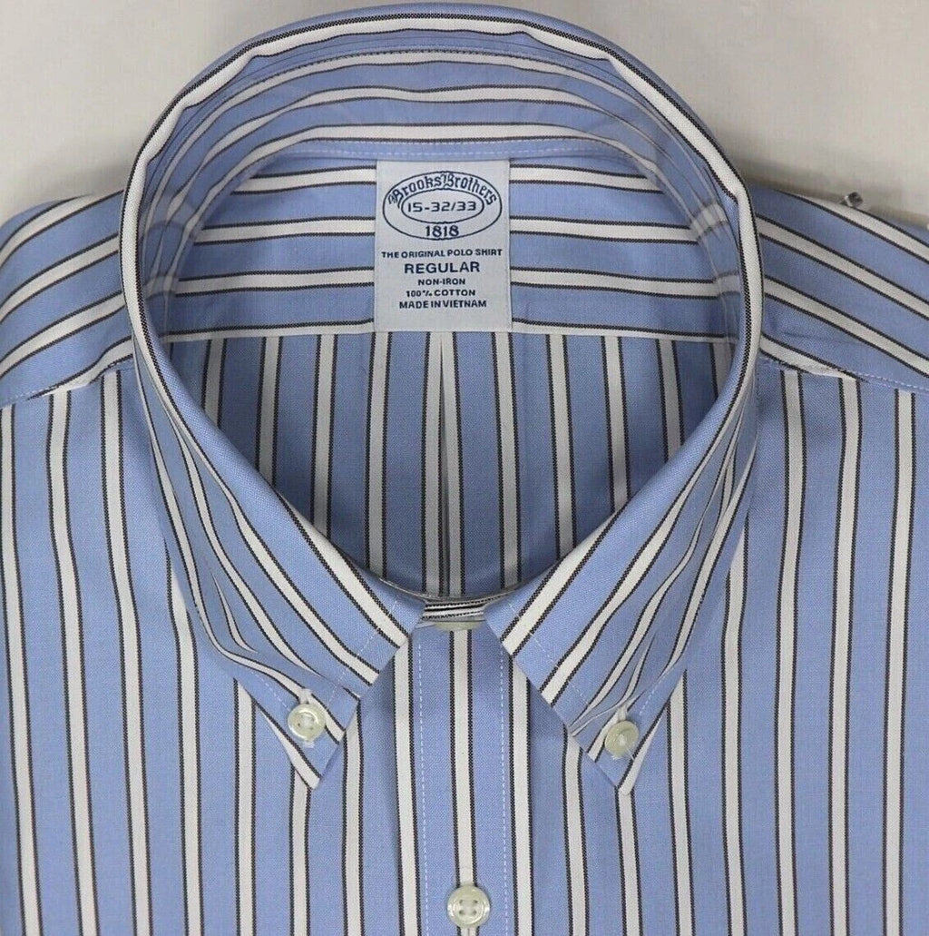 Brooks Brothers Original Polo Shirt Regular Fit Stripe NWT 15-15.5 32/34