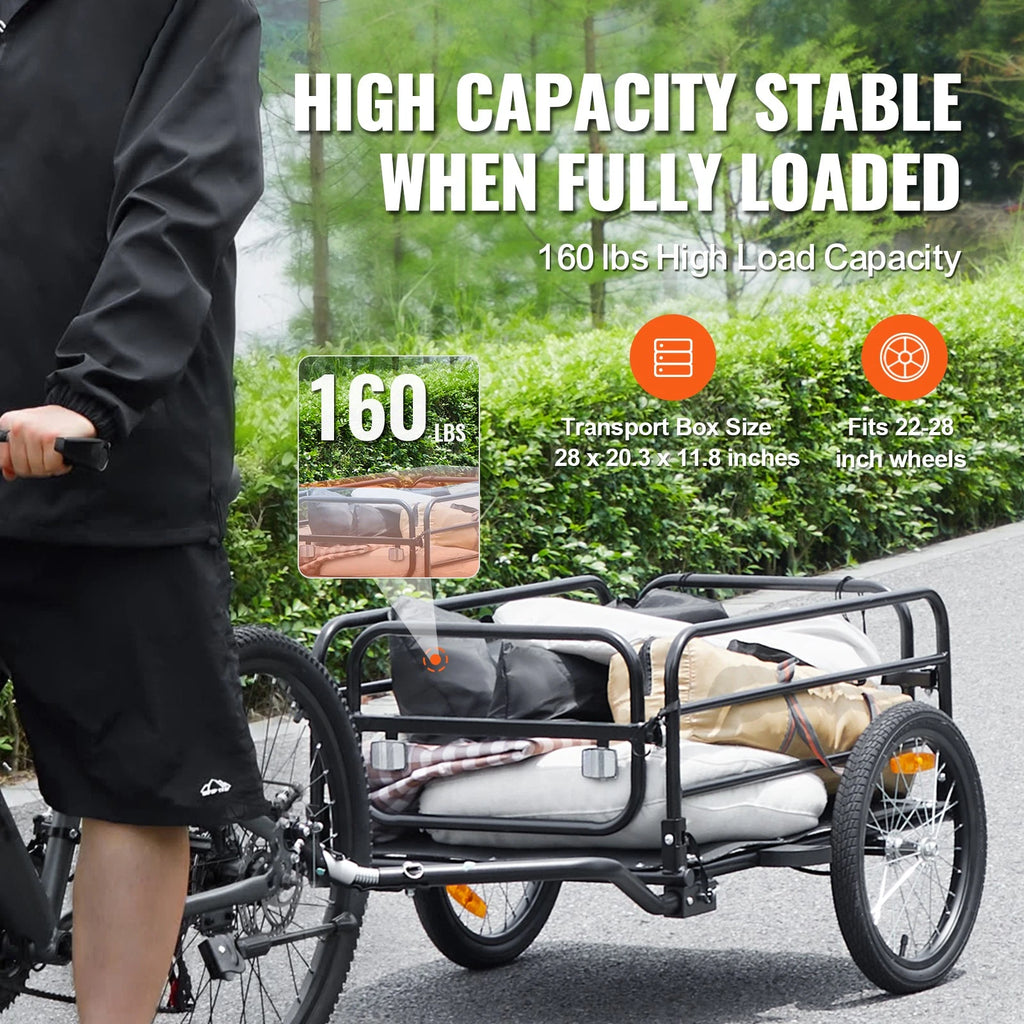 VEVOR Bike Cargo Trailer 160LB Bicycle Wagon Cart with Universal Hitch