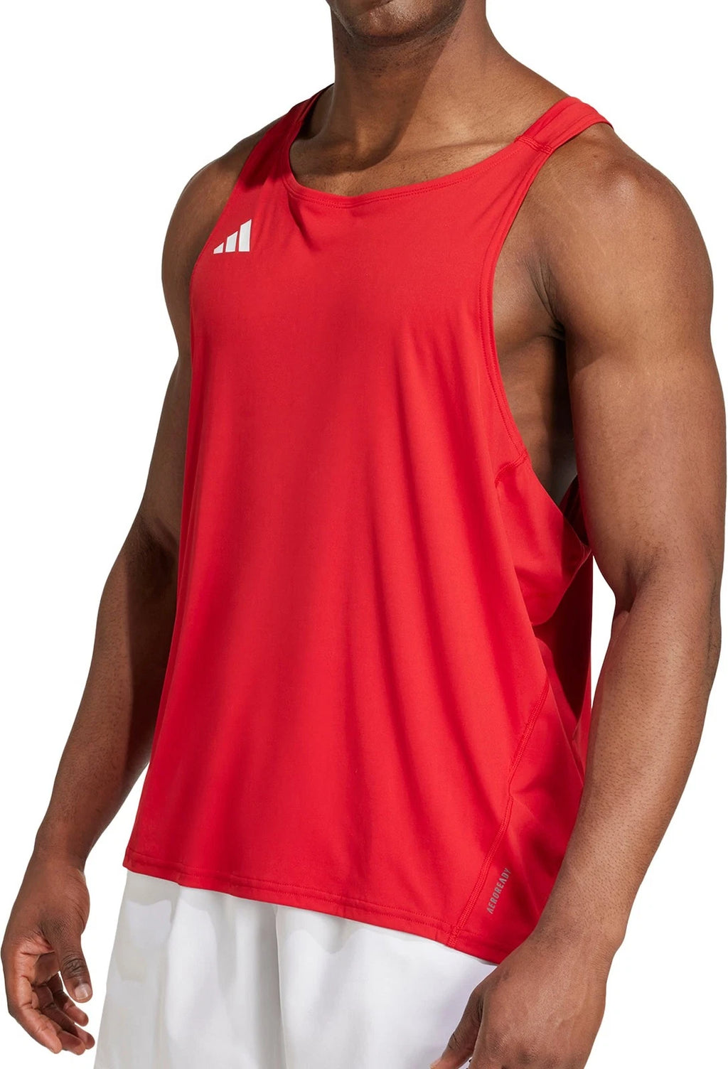 Adidas Adizero Essentials Running Vest Red Men's Lightweight Tank Top