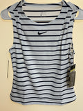 Nike Dri-FIT Maria Sharapova Court Tank Navy White Striped Medium NWT
