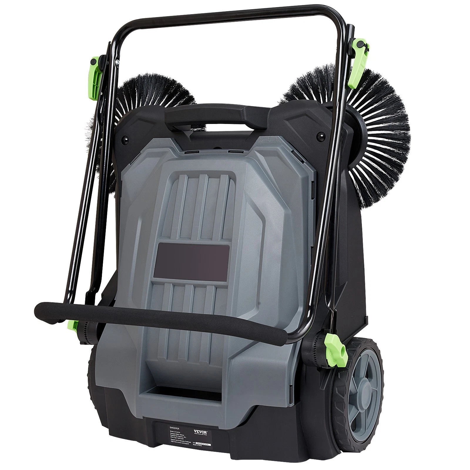 Walk-Behind Push Floor Sweeper with 5-Gallon Bin for Yard Garage Patio