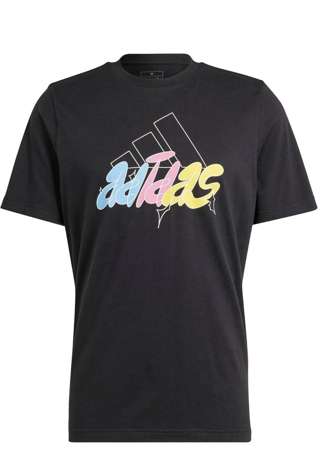 Adidas Illustrated Badge Graphic T-Shirt Black Men's 4XL New