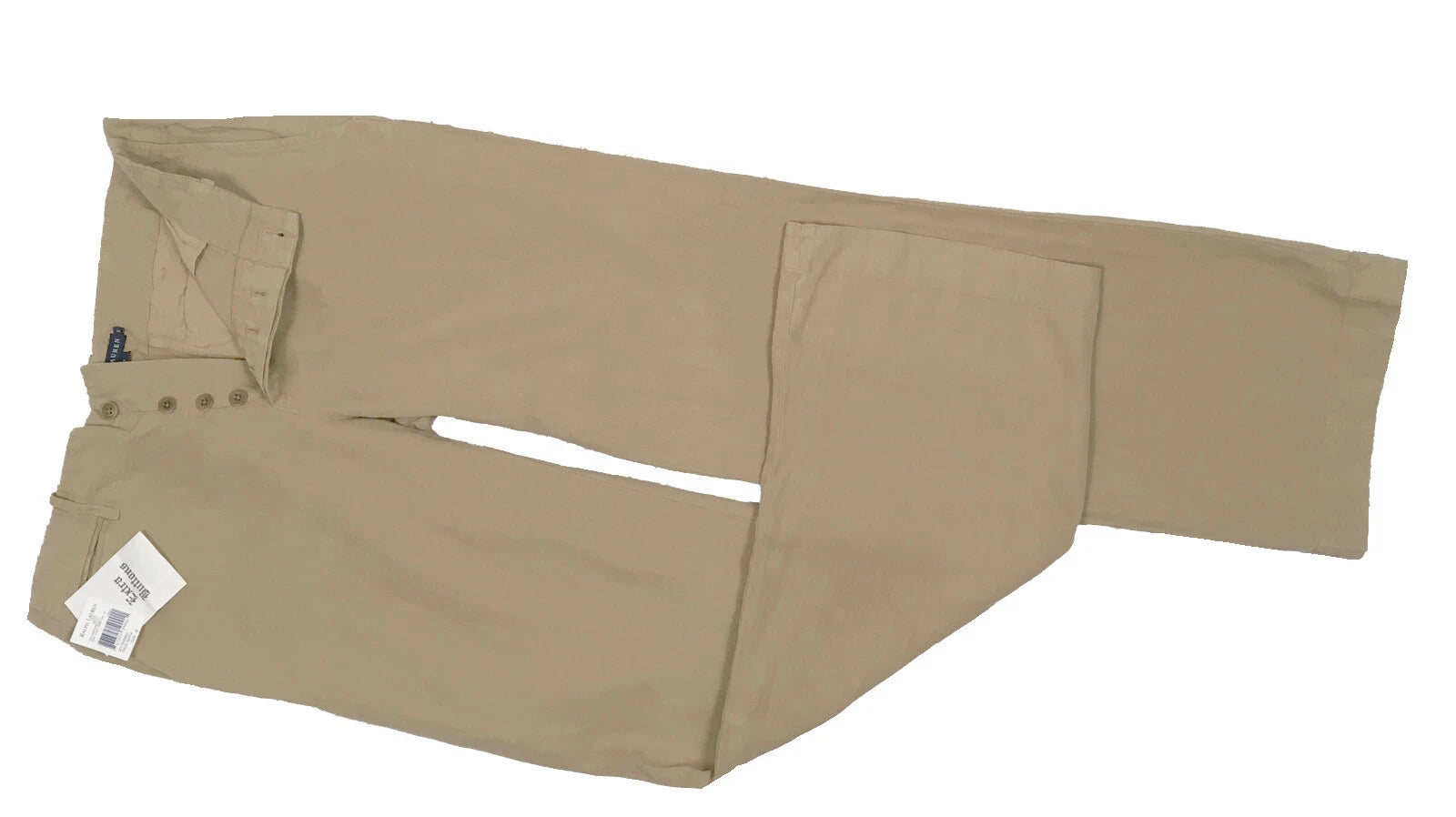 NEW Polo Ralph Lauren Womens Linen Pants! Tan or Creme Run Large & Wider Leg