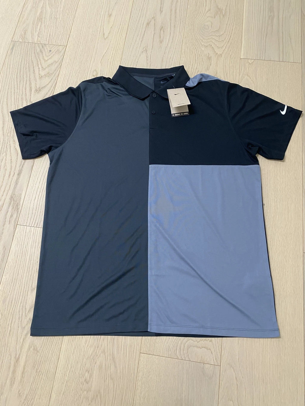 Nike Victory+ Golf Polo Men's XL Black Colorblock Performance Shirt