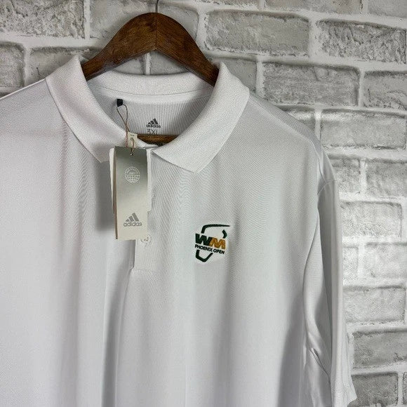 Adidas x Waste Management Phoenix Open Golf Polo White Men's 3XL
