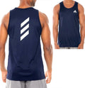 Adidas Men's Basketball Tank Top Navy Sleeveless Muscle Shirt Small